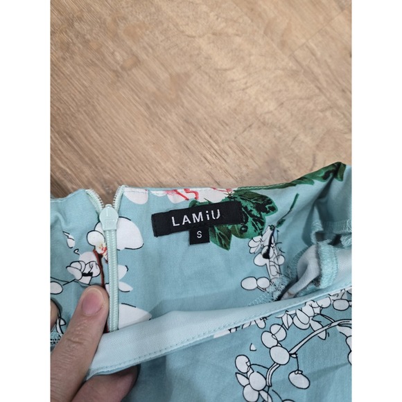 Women's LAMIU Dress (Size S) with Pockets. Fabric: 95%‎ Cotton, 5% Spandex. - Picture 2 of 13